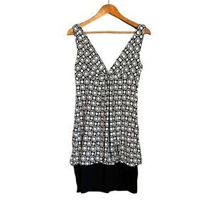 NWT! AB studio patterned sleeveless mini dress